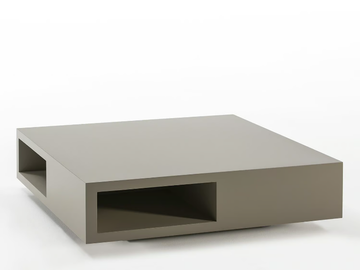 VERA - Square low coffee table with integrated magazine rack by Kendo Mobiliario - view 2